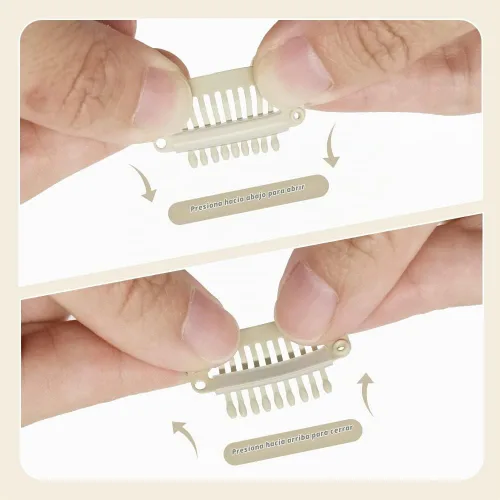 Vista 4 de Dreamlover Beige Hair Extension Clips, 9 Teeth, 30 Pieces