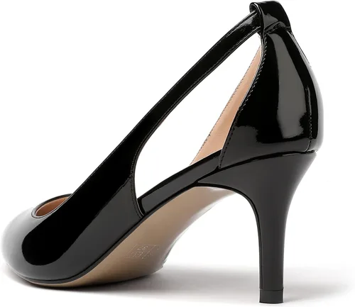 Vista 7 de MERRORI Zapatos de tacón medio con punta puntiaguda para mujer, sin cordones, de 2.5 pulgadas