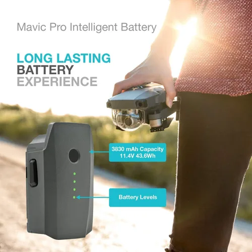 Vista 8 de Beacon Pet Mavic Pro - Batería de repuesto inteligente de vuelo 3830mAh 11.4V para DJI Mavic Pro/Pro Platinum/Alpine White