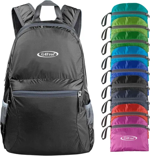 Vista 16 de G4Free Mochila plegable ligera de 20L para viajes, senderismo, mochila plegable para hombres y mujeres