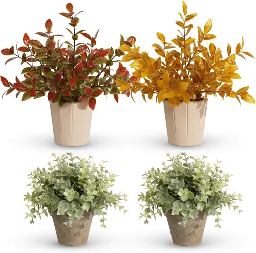 Vista 8 de Paquete de 4 plantas artificiales pequeñas para interiores