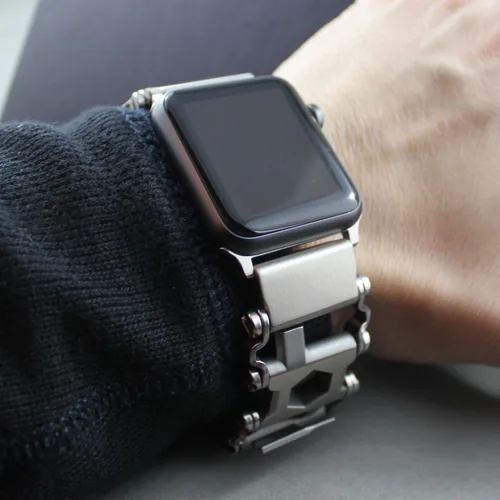 Vista 3 de Adaptador de reloj Samsung de acero inoxidable compatible con la pulsera Leatherman..