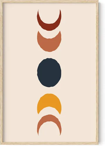 Vista 17 de HAUS AND HUES Arte de pared moderno de mediados de siglo, póster bohemio de sol, impresión moderna de mediados de siglo, cuadros boho para pared