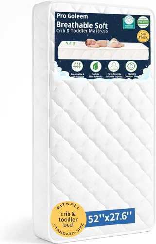 Vista 11 de Pro Goleem Colchón Pack and Play de 38 x 26 pulgadas para bebés y niños pequeños, color azul