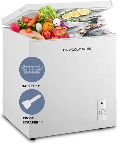 Vista 13 de F.W.WOOLWORTHS Congelador de pecho de 3.5 pies cúbicos con cesta extraíble, termostato ajustable 7 para congelador profundo, congelador compacto