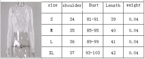 Vista 7 de Blusa corta de malla transparente para mujer, camiseta sexy con encaje y bordado