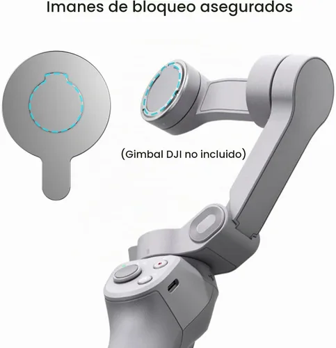 Vista 5 de ENCASED Adaptador magnético para DJI Osmo Mobile Smartphone Gimbal Stabilizer - Compatible con MagSafe (DJI OM 8 7P 7 SE 6 5 4)