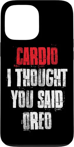 Vista 24 de Funda divertida de entrenamiento de gimnasio para iPhone 11 Pro Cardio I Thought You Said Oreo