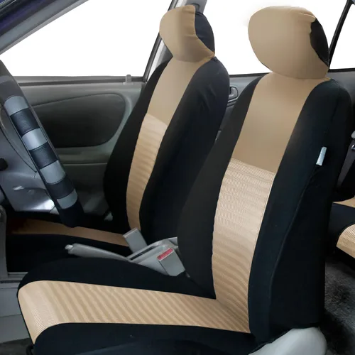 Vista 2 de FH Group Juego combinado: Trendy Elegance 3D Air Mesh Juego completo de fundas de asiento de coche, bolsa de aire y listo para dividir