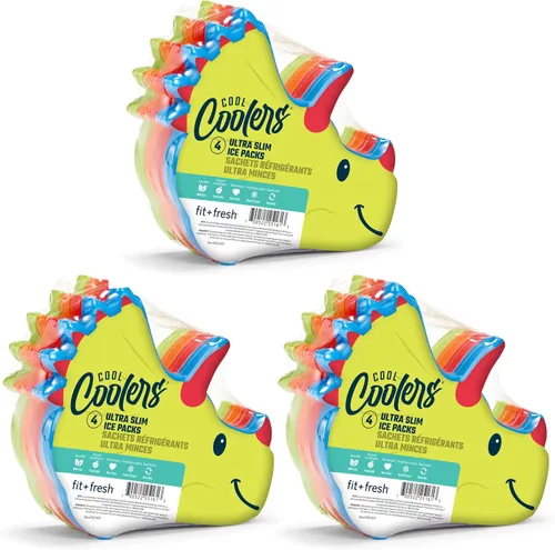 Vista 21 de Cool Coolers Kids Shaped Ice Packs for Lunch Boxes - Reusable Slim Ice Packs for Kids Lunch Box, Freezer Packs for Bento Boxes, Long Lasting, BPA