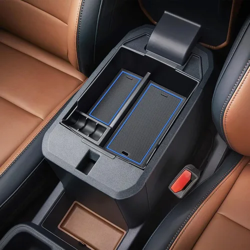 Vista 8 de TOPINSTALL Center Console Organizer for 2022-2026 Ford Maverick-Black Negro