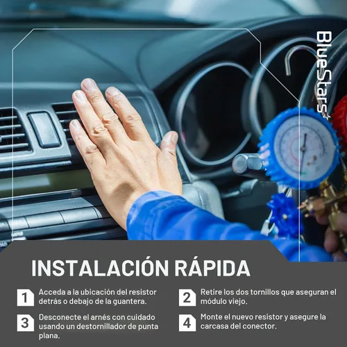 Vista 6 de BlueStars Resistencia del motor del soplador HVAC 973-013, compatible con Ford 1997-2014 E150 E250, 1997-2022 E350, 2000-2005 Excursion, 1999-2007
