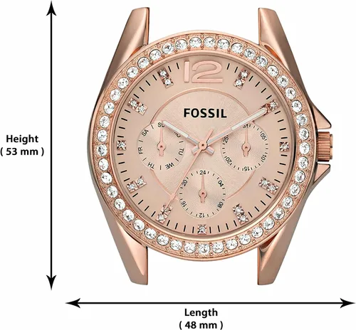 Vista 5 de Fossil Riley - Reloj para mujer con detalles de cristal y pulsera de acero inoxidable