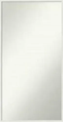 Vista 7 de Amanti Art Espejo de baño blanco para sobre el fregadero, 22 x 45 pulgadas, espejo de tocador rectangular blanco Lucie, marco de madera moderno