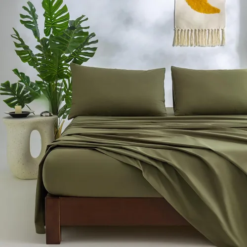 Vista 11 de Sábanas 100% algodón tamaño matrimonial, con bolsillo profundo para colchones de 18 a 24 pulgadas, juego de sábanas de lujo suaves y transpirables