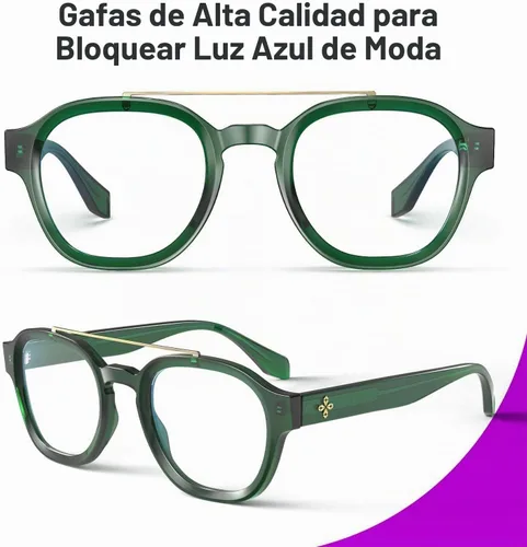 Vista 3 de VISOONE Fashion Round Blue Light Blocking Glasses for Women Man SANFORD Clear Lenses Non Prescription Design Nerd Stylish Frame Computer Eyeglasses