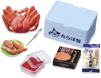 Vista 2 de Re-Ment Regalos de declaración de impuestos de la ciudad natal en miniatura Japan Foods Juego completo de 8 paquetes de Rement