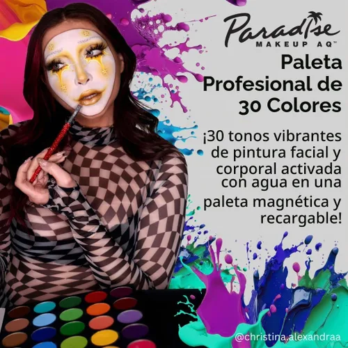 Vista 4 de Paletas de pintura facial Mehron Paradise AQ Pro (30 colores)