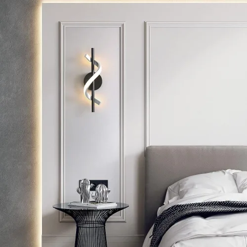Vista 6 de Apliques de pared modernos, lámparas de pared de 9 W, lámparas de pared LED de aluminio para dormitorio, sala de estar, pasillo, hotel