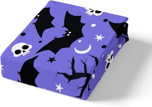 Vista 5 de Manfei Juego de funda de edredón de Halloween tamaño individual, juego de ropa de cama de 2 piezas para niños y niñas, decoración de habitación