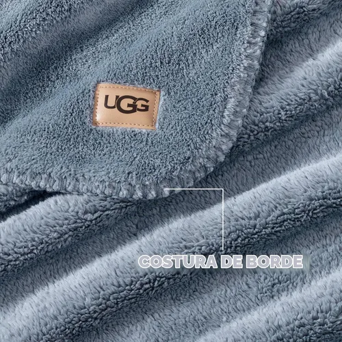Vista 5 de UGG Whitecap Queen - Manta de forro polar de felpa, 90 x 90 pulgadas, color Se adapta a camas de tamaño Queen y Matrimonial, suave forro polar
