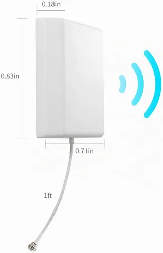 Vista 2 de XRDS-RF Antena de panel interior de banda ancha direccional de montaje en pared interno amplificador de señal 8dBi WiFi Antena externa 698 a 2700 MHz