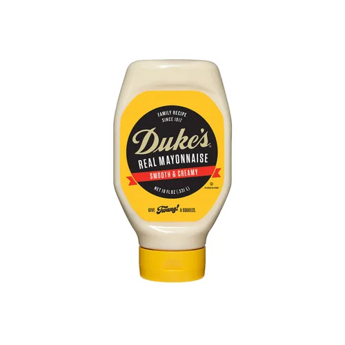 Vista 12 de Duke's Botella exprimible de mayonesa con sabor a tocino y tomate, ahumada y salada, 14 onzas (paquete de 1)