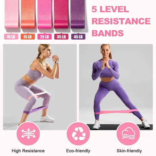 Vista 4 de Pilates Ring Set for Home Workout-13'' Magic Circle and Ball