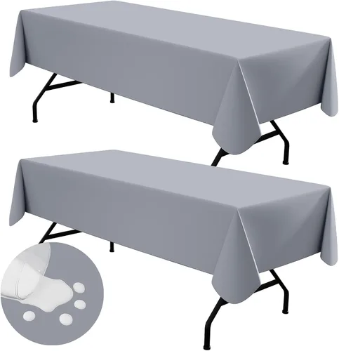 Vista 15 de homing - Mantel cuadrado de vinilo, mantel de plástico impermeable y a prueba de derrames con respaldo de franela, cubierta de mesa fácil de limpiar