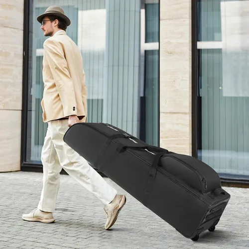 Vista 8 de findway Bolsa de viaje de golf para aerolíneas 900D resistente Oxford Golf Funda de viaje con ruedas, funda de viaje de golf con forro protector