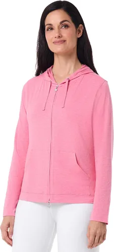 Vista 41 de Sudadera con capucha para la costa, de Coolibar, para mujer, UPF 50+, protege del sol