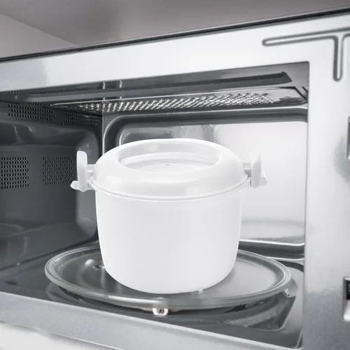 Vista 8 de Hemoton Arrocera para microondas, pequeña olla multifuncional para microondas para arroz, verduras, pasta, electrodomésticos de cocina de grado