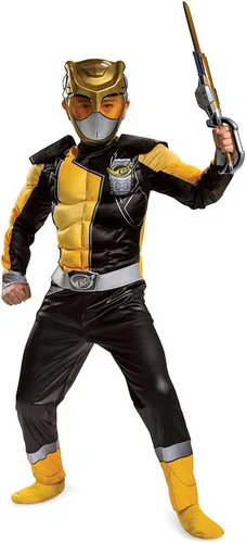 Vista 5 de Power Rangers Classic Beast Morphers Gold Ranger - Disfraz para niño