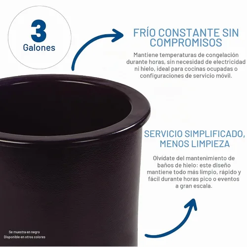 Vista 3 de Carlisle FoodService Products - Servidor de helado Coldmaster con recipiente aislado con tapa para cocinas y restaurantes, plástico, tres galones