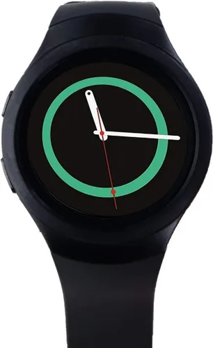 Vista 2 de Samsung, Galaxy Gear S2 SM-R730V 4G (Verizon), reloj inteligente con banda ancha de hule, Gris oscuro