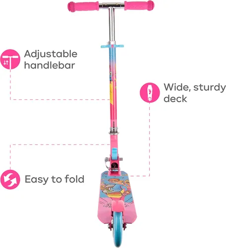 Vista 3 de Subway Surfer - Patinete plegable para niños, ligero, plegable, con manillar ajustable