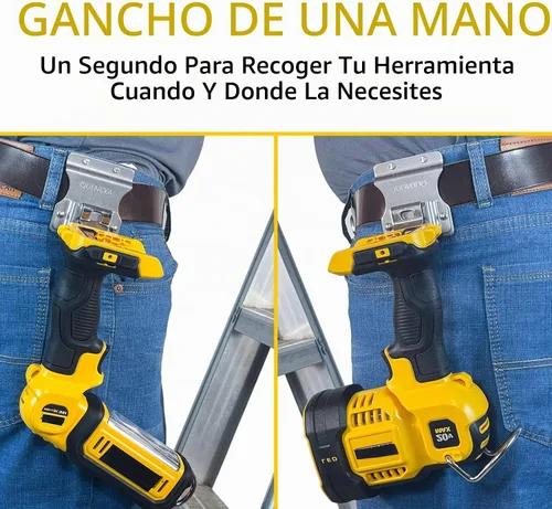 Vista 3 de Soporte de taladro con clip para cinturón de herramientas, funda con clip para cinturón de herramientas para soporte de cinta métrica, funda