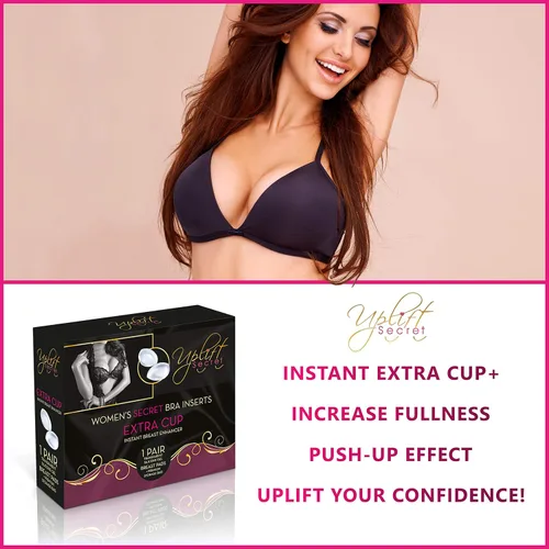 Vista 5 de Insertos de sujetador de silicona Almohadillas de gel transparente Push Up Sujetador acolchado Busto Enhancer