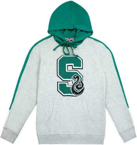 Vista 4 de Harry Potter Hogwarts Slytherin S Patch Unisex Grey Logo Premium HoodieSweater