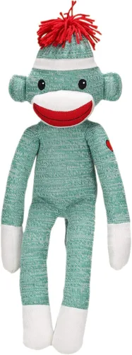 Vista 10 de Plushland Adorable Mono de Calcetines, El Original y Tradicional Juguete de Animal de Peluche Tejido a Mano, Regalo para Niños, Bebés, Adolescentes