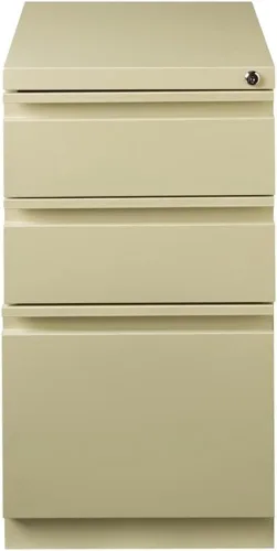 Vista 7 de Pemberly Row Archivador móvil de metal moderno de 27.75 pulgadas de alto x 15.00 pulgadas de ancho con 3 cajones en masilla con cerradura incluida
