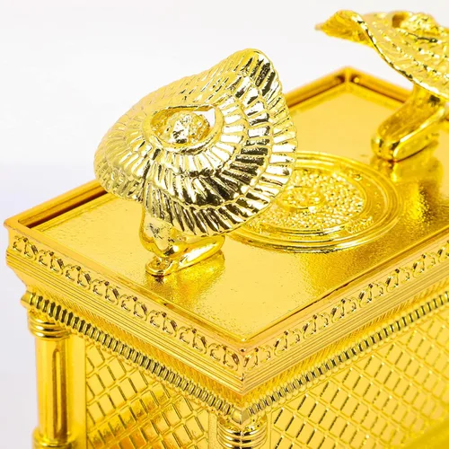 Vista 9 de PRETYZOOM Arca de aleación de réplica, oro de decoración religiosa para oficina en casa