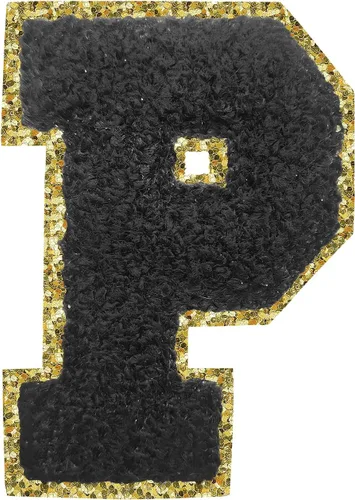 Vista 185 de 3Pcs Letter Patches Varsity Glitters Chenille,SPRT Iron on Blue Letter Patch,Alphabet Cloth Patch for Team Costume Decoration 3.1in Height S