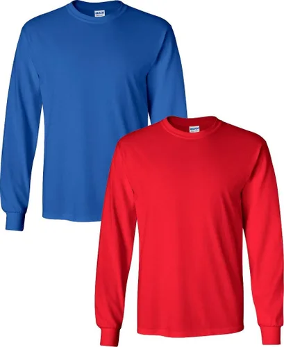 Vista 36 de Gildan Camiseta de manga larga de algodón ultra para adulto, estilo G2400, paquete múltiple Militar + ceniza.