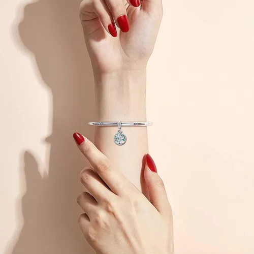 Vista 4 de KunBead Abalorios colgantes de plata con forma de árbol de la vida para cumpleaños de la abuela, Metal, Cobre