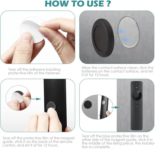 Vista 5 de WALLFID Paquete de 5 soportes magnéticos N52 para control remoto de montaje en pared, sin agujeros, organizador de carga de teléfono, contenedores