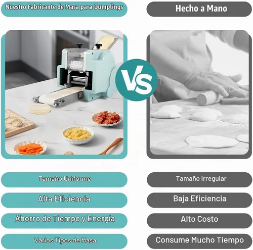Vista 5 de Máquina eléctrica automática de piel de bola de masa hervida 3.1 in 0.35 oz molde comercial Dumpling Skin Machine Electric Wonton Skin Machine