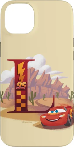 Vista 15 de Disney & Pixar - Carcasa para iPhone 17, diseño de letra L con monograma de letras L Lightning McQueen