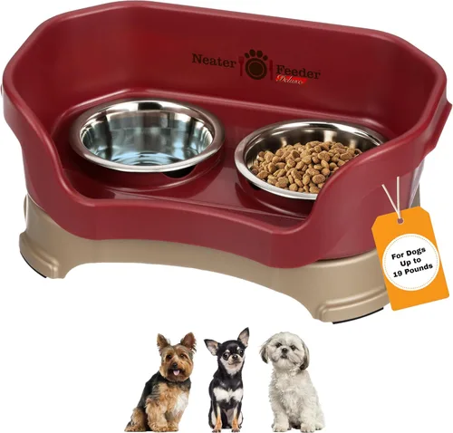 Vista 28 de Neater Pet Brands Neater Feeder Deluxe Cuencos para Perros Elevad os a Prueba de Derrames para Perros Pequeños Menos de 19 lbs, Fabricado en EE.UU.