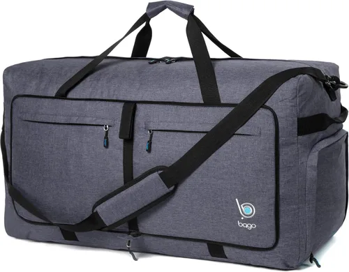 Vista 14 de Bago Travel Duffle Bag for Women & Men. Medium Duffel Bag for Traveling Todo negro